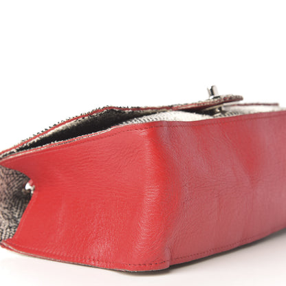 Chanel Tweed Jumbo Single Flap Ecru Red 6 of 9