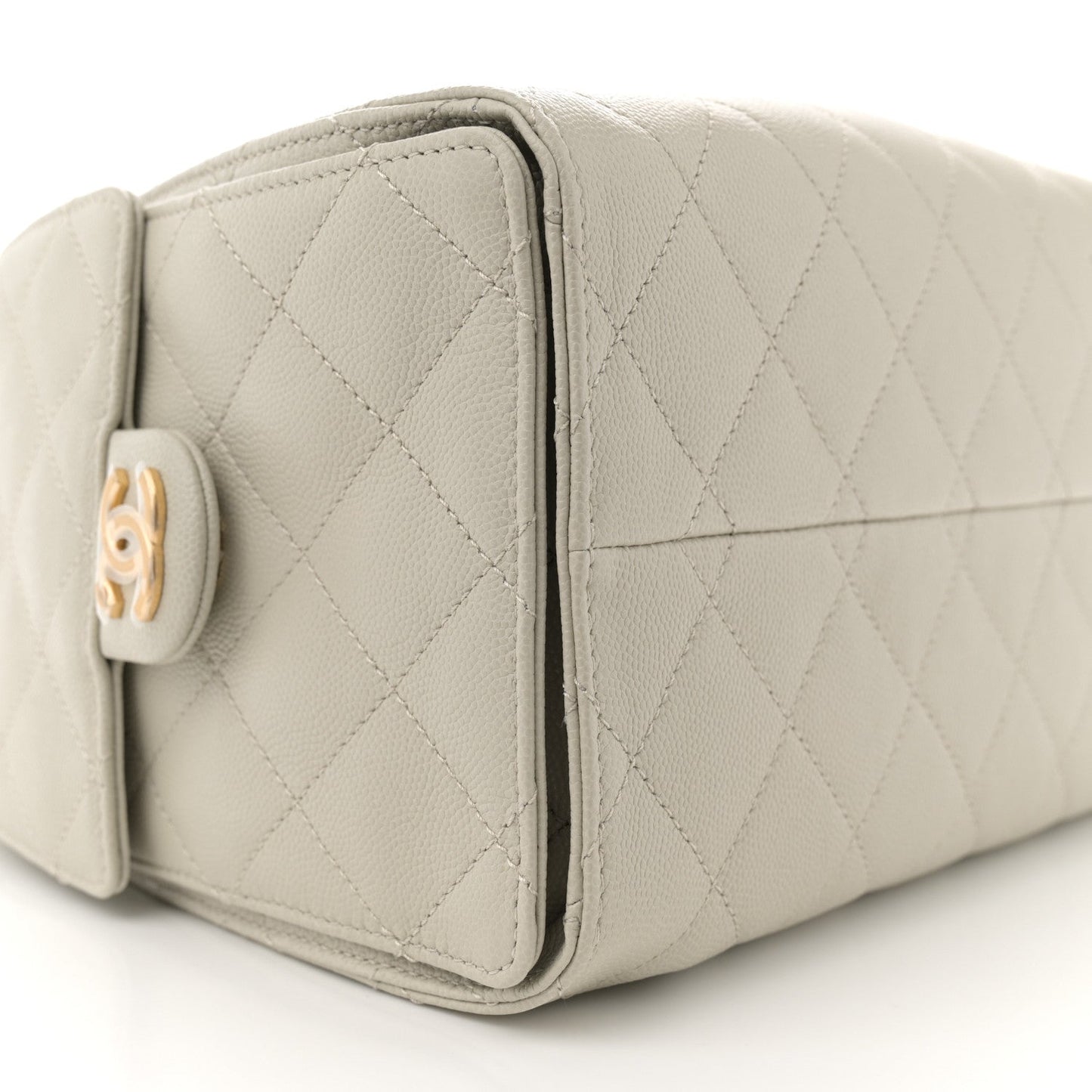 Caviar Quilted Small Chanel 25 Handbag Light Grey