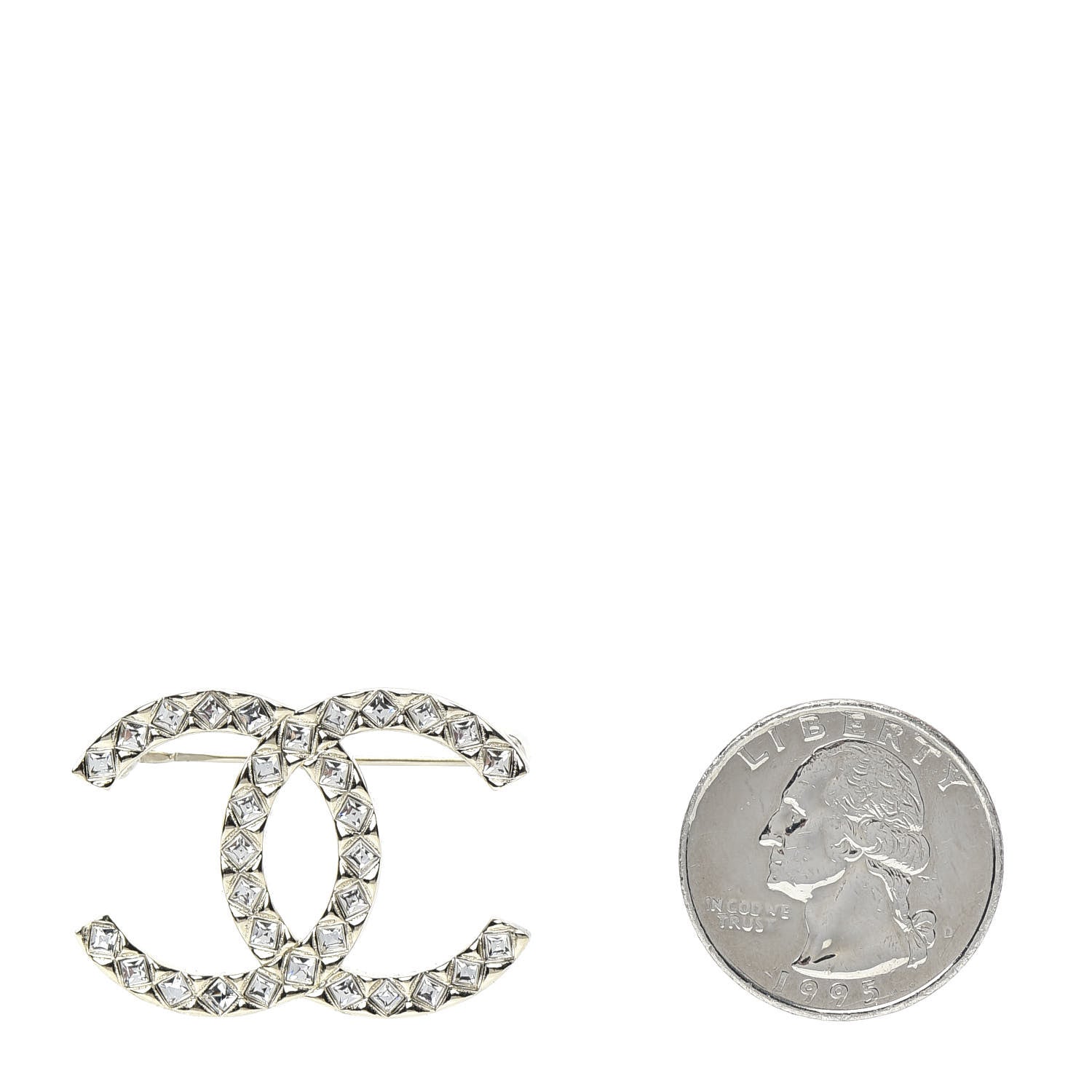 Chanel Baguette Crystal High Society CC Brooch Gold 2 of 5