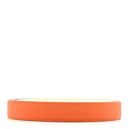 Hermes Epsom Swift 24mm Belt Strap 95 38 Orange Nata 2 of 5