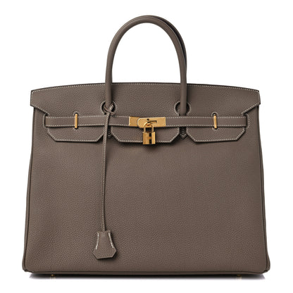 Hermes Togo Birkin 40 Etoupe 1 of 14