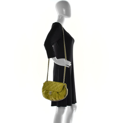 Chanel Washed Lambskin Chain Around Medium Messenger Yellow 2 of 15