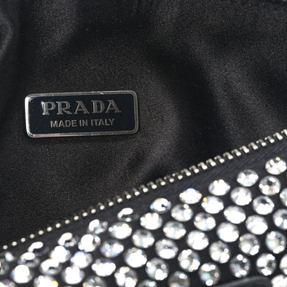Prada Satin Crystal Triangle Pouch Cristal 6 of 9