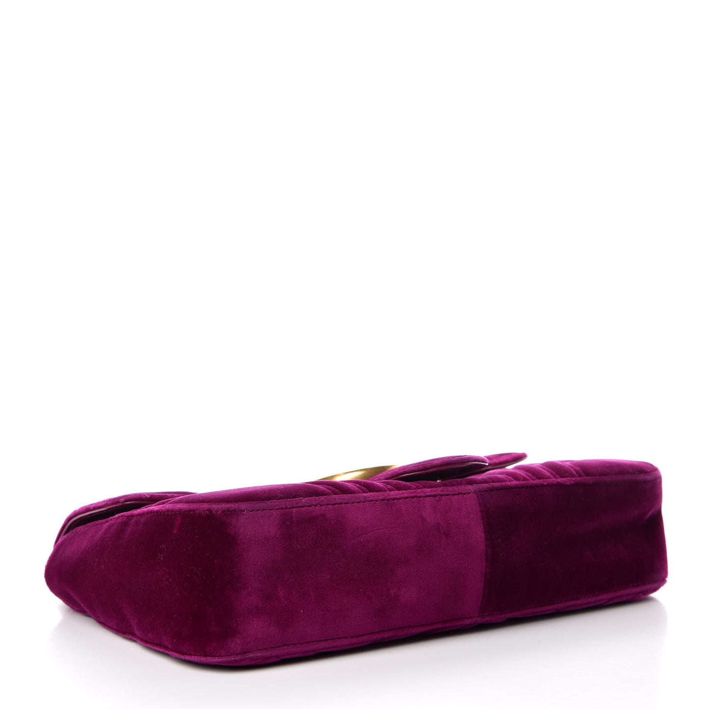 Velvet Matelasse Medium GG Marmont Shoulder Bag Fuchsia Violet Cyclamen