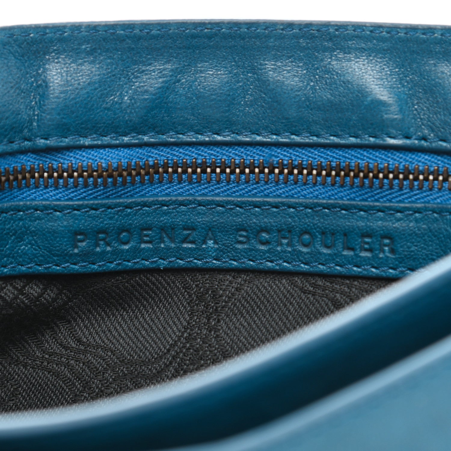 Proenza Schouler Lambskin PS1 Pochette Clutch Blue 6 of 6