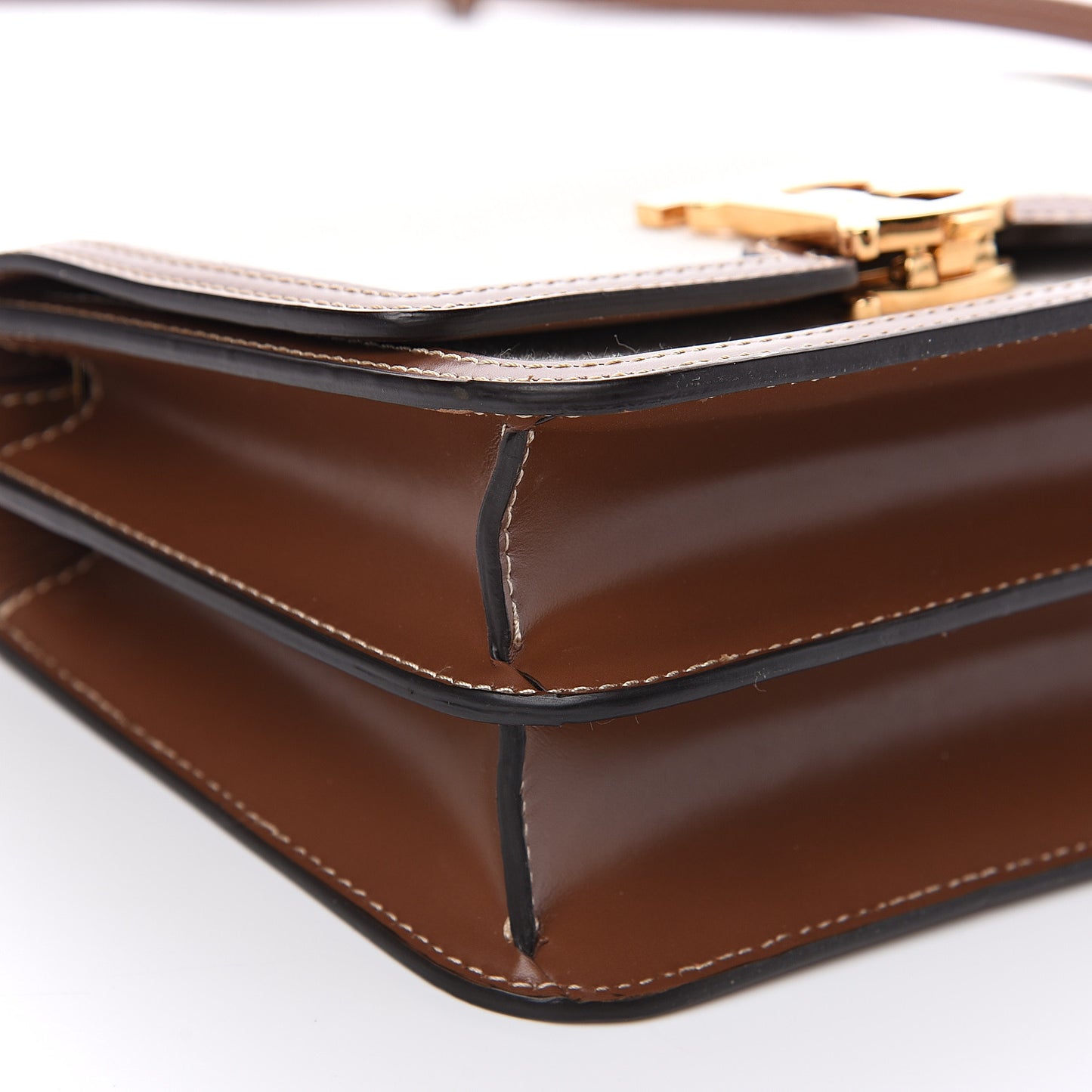 Canvas Calfskin Small TB Bag Natural