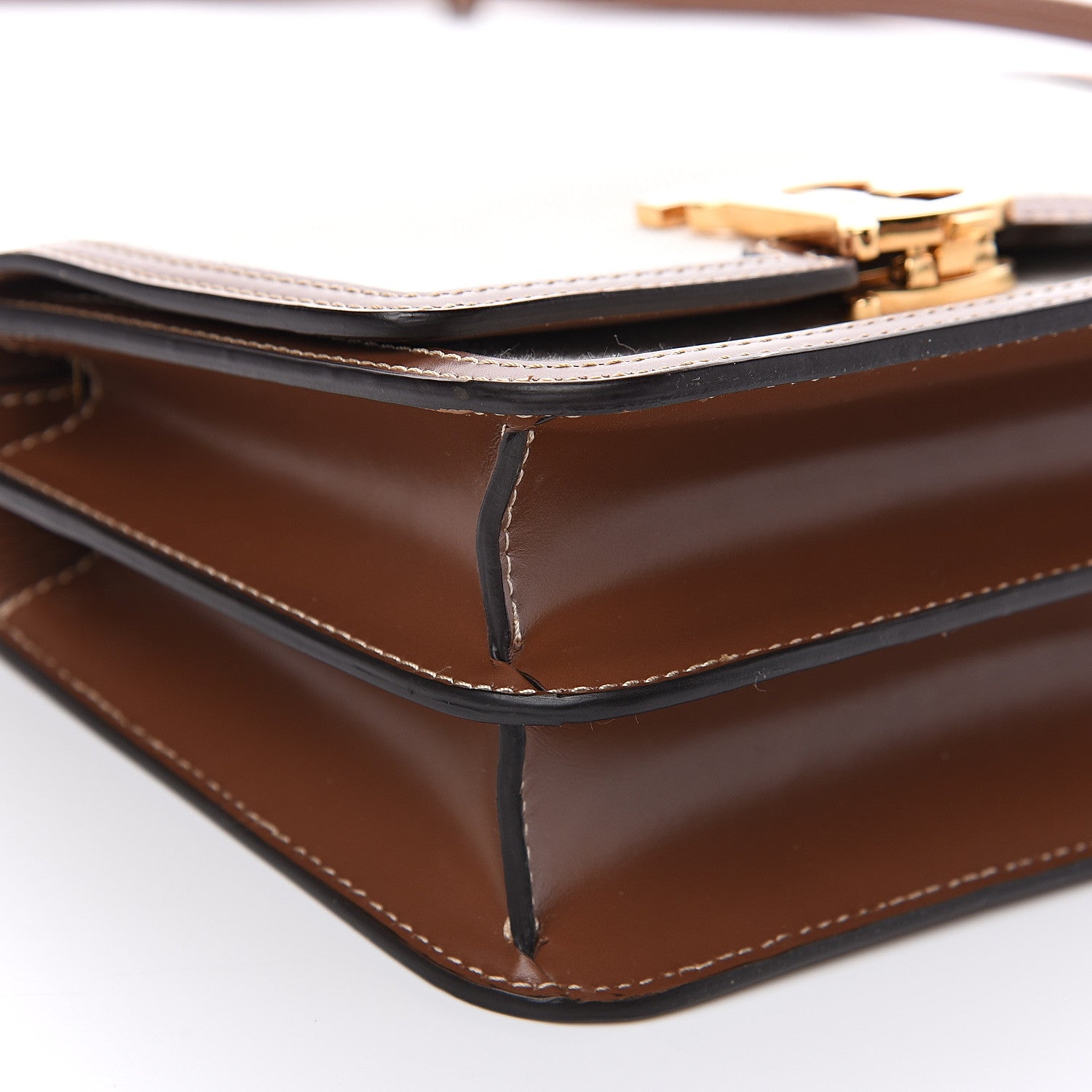 Burberry Canvas Calfskin Small TB Bag Natural 7 of 8