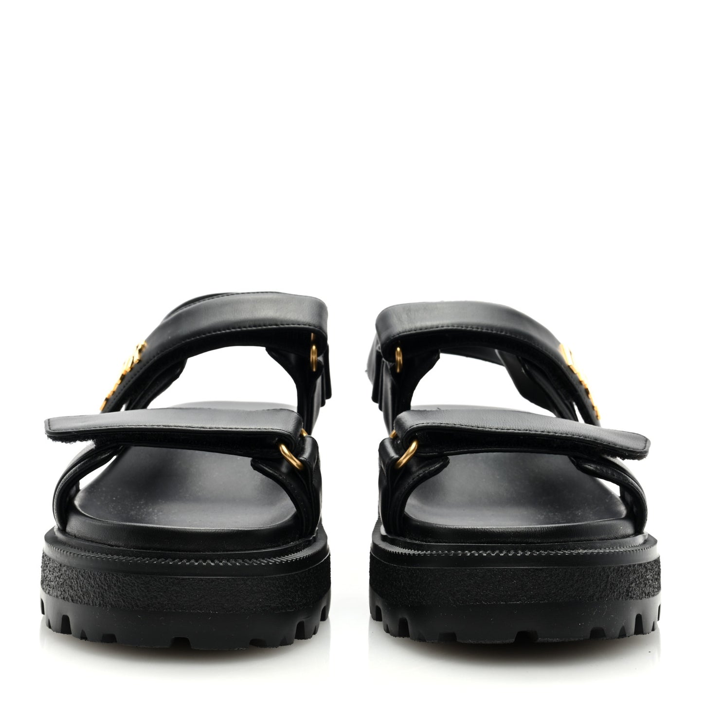 Lambskin Dioract 10mm Sandals 36 Black