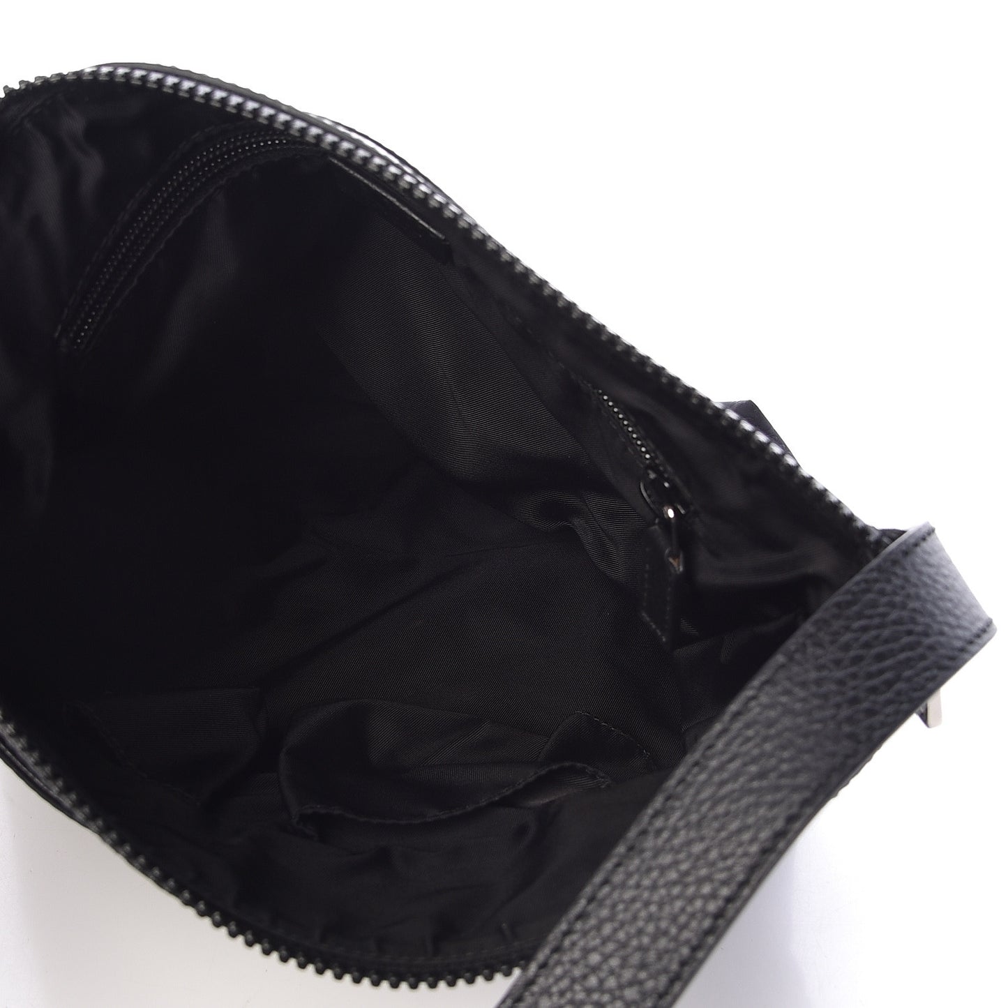 Nylon Monogram Dollar Calfskin Flat Messenger Bag Black