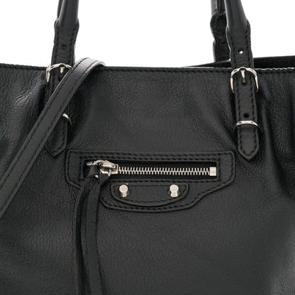 Balenciaga Calfskin Papier Mini A4 Zip Around Tote Black 8 of 15