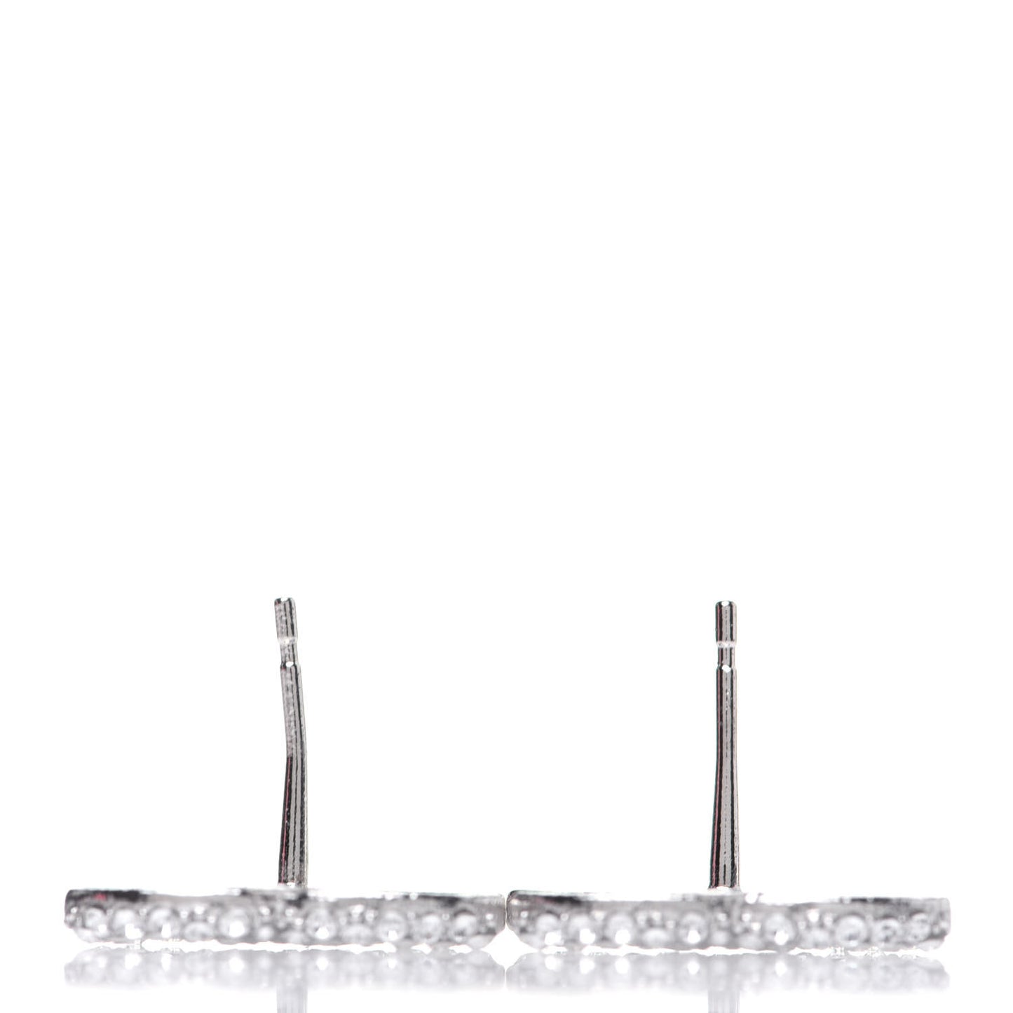 Crystal CC Treasure Chest Earrings Silver