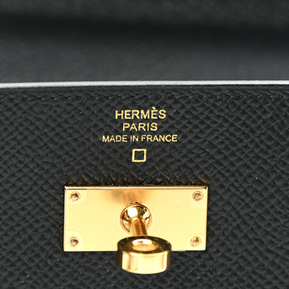 Hermes Epsom Shiny Alligator Touch Kelly Wallet To Go Black 6 of 8