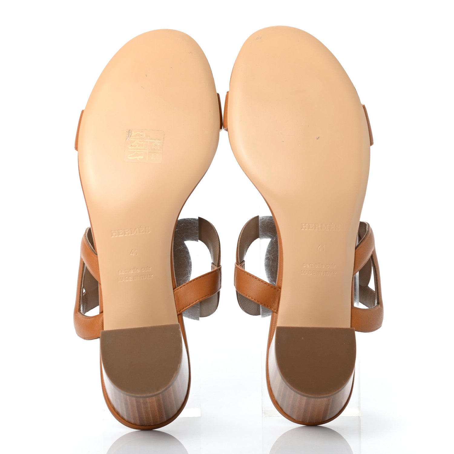 Hermes Nappa Bikini Sandals 41 Gold 5 of 8