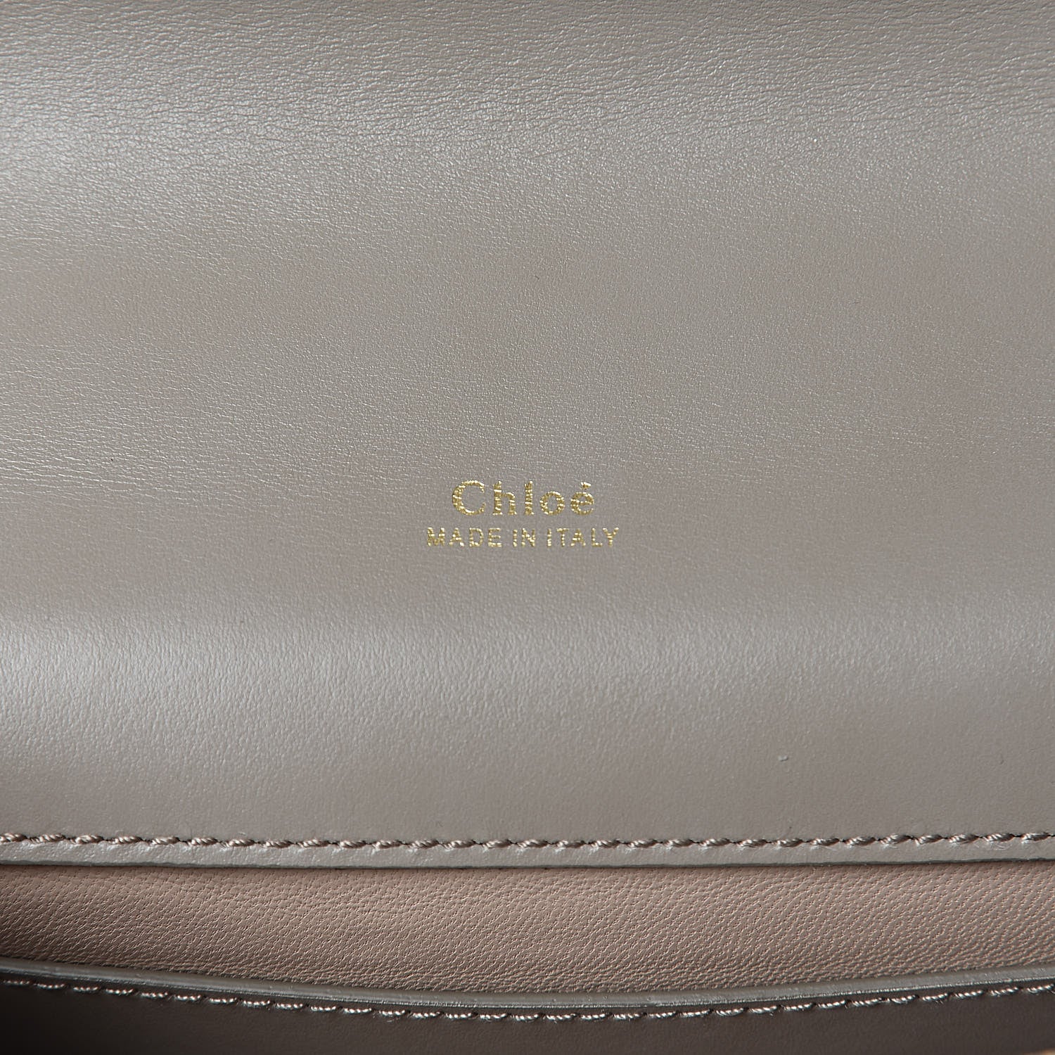 Chloe Shiny Goatskin Calfskin Aby Chain Shoulder Bag Motty Grey 6 of 10