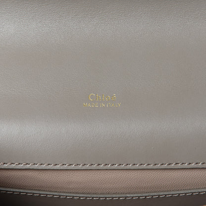 Chloe Shiny Goatskin Calfskin Aby Chain Shoulder Bag Motty Grey 6 of 10