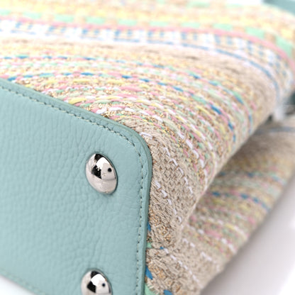 Louis Vuitton Tweed Taurillon Capucines BB Multicolor Light Blue 8 of 10