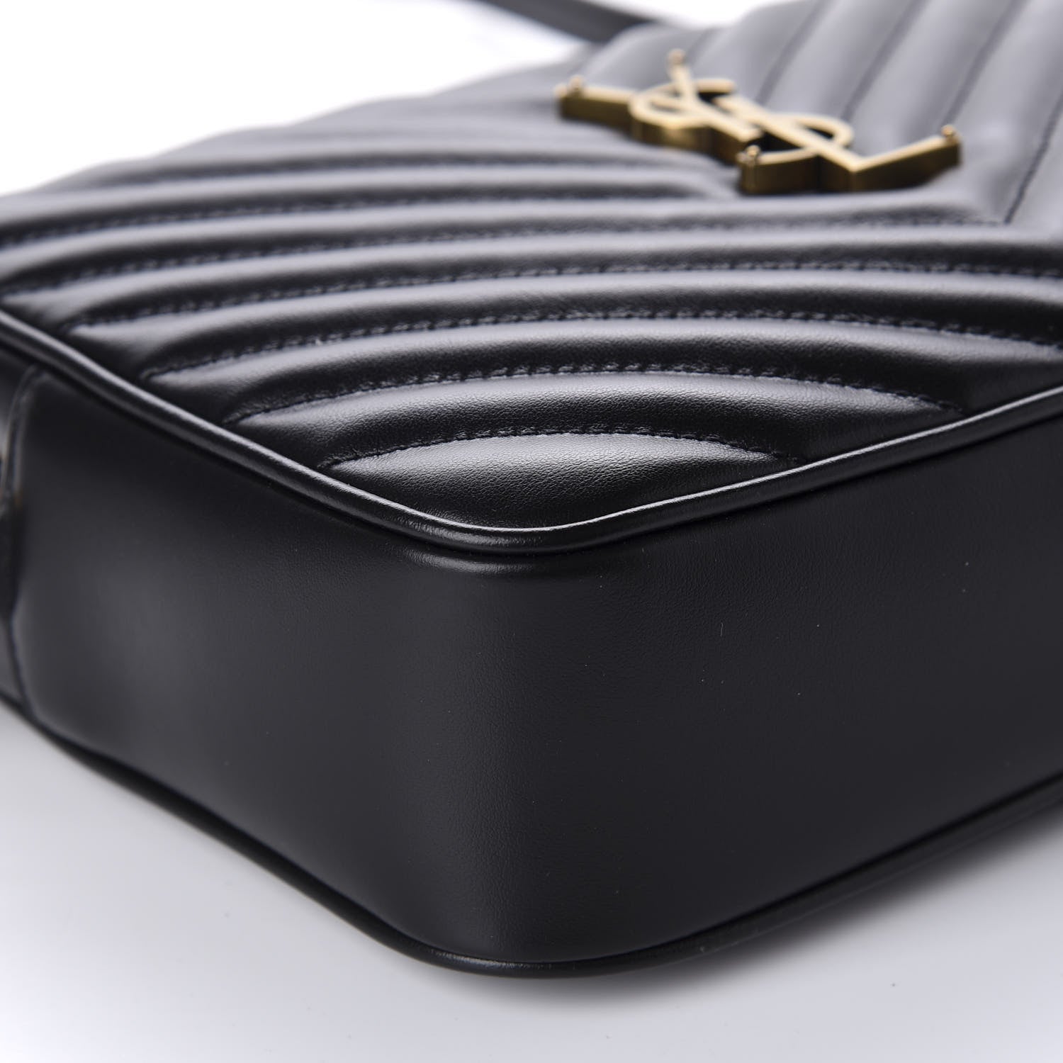 Saint Laurent Calfskin Matelasse Monogram Lou Camera Bag Black 6 of 10