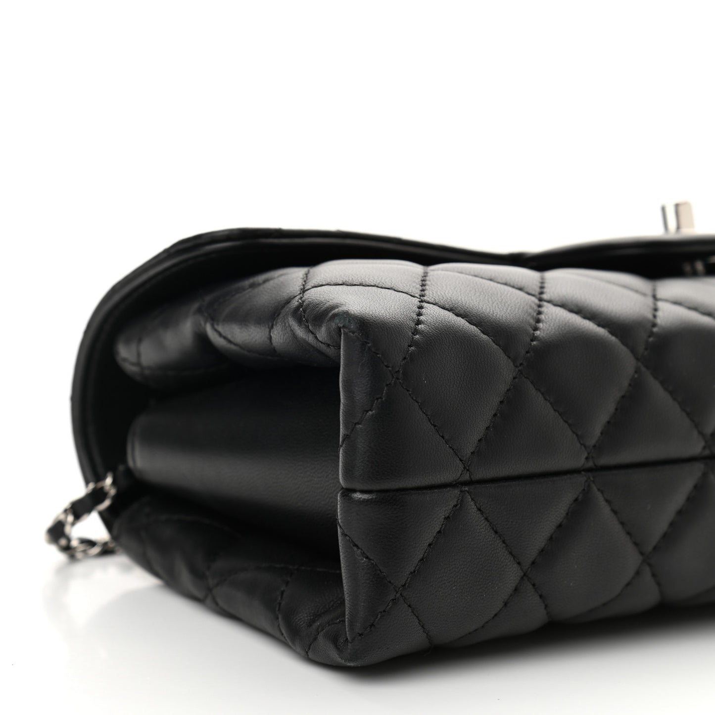 Lambskin Quilted By 4 Flap Crossbody Black