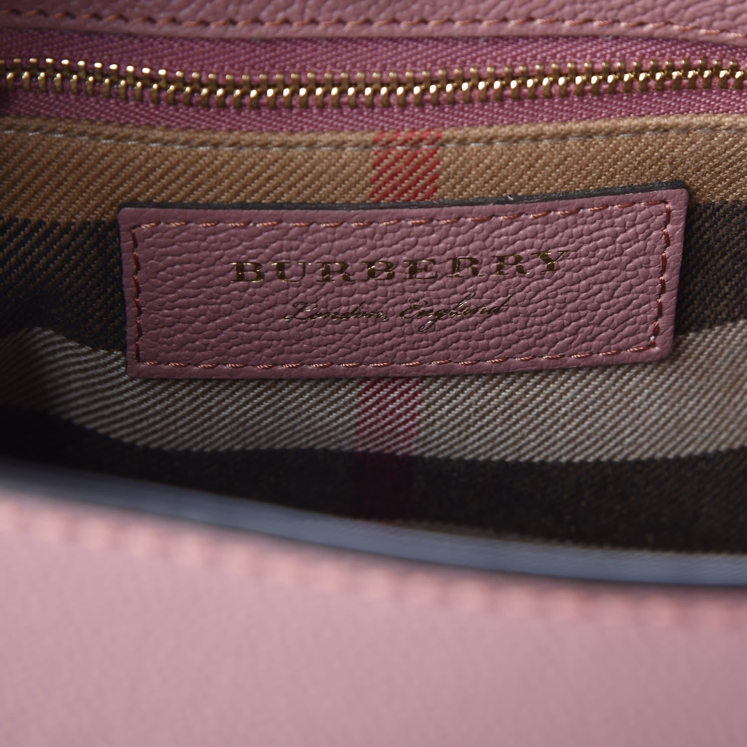 Burberry Soft Grain Calfskin Small Buckle Tote Dusty Pink 8 of 10