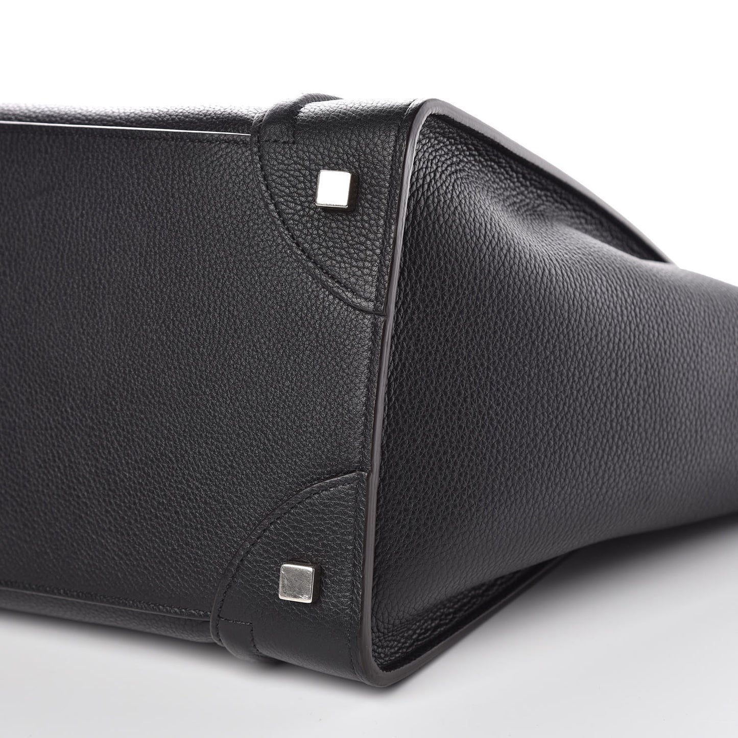 Drummed Calfskin Mini Luggage Black