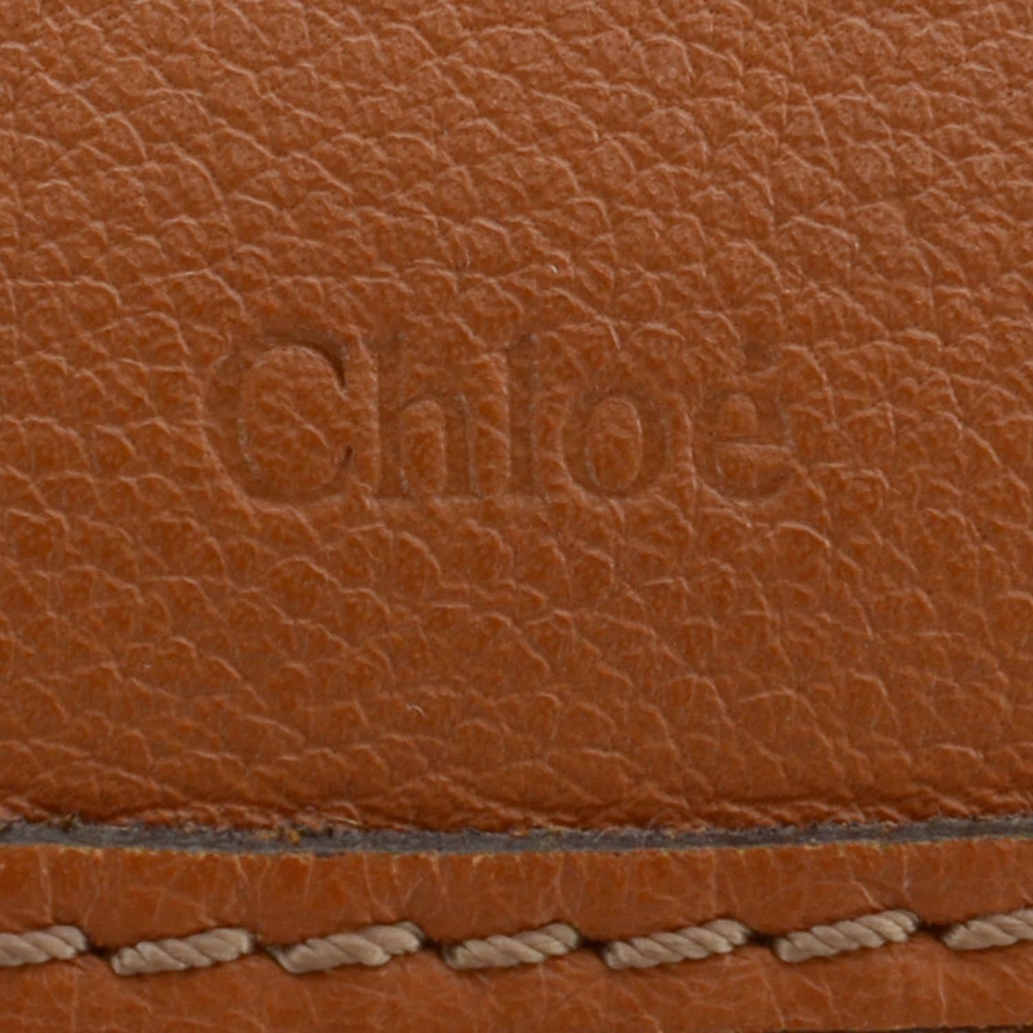 Chloe Leather Large Marcie Hobo Tan 5 of 9