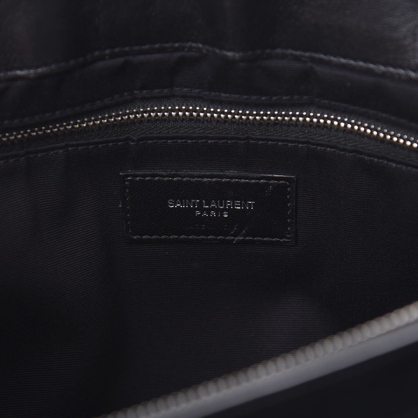 Calfskin Y Quilted Monogram Large Loulou Chain Satchel Black