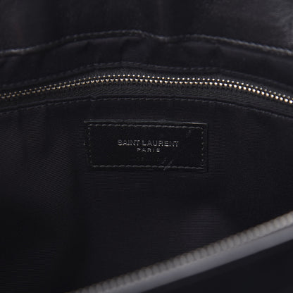 Saint Laurent Calfskin Y Quilted Monogram Large Loulou Chain Satchel Black 6 of 11
