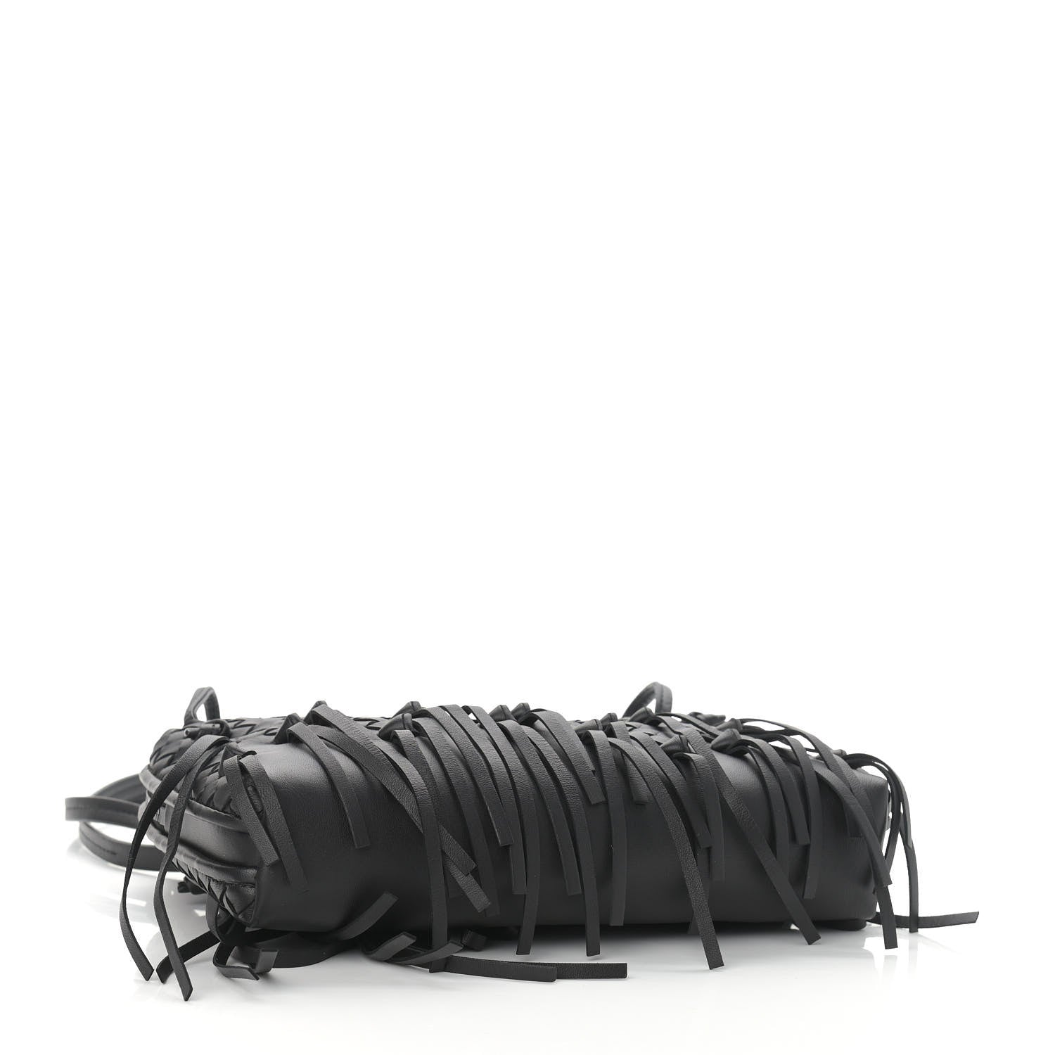 Bottega Veneta Nappa Intrecciato Fringe Nodini Crossbody Messenger Black 4 of 10