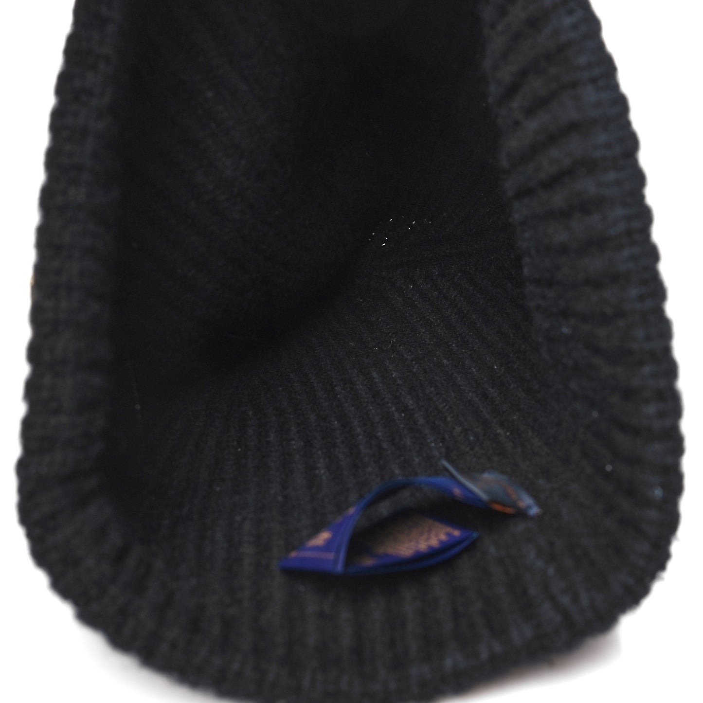 Cashmere Ribbed LV Spark Beanie Black