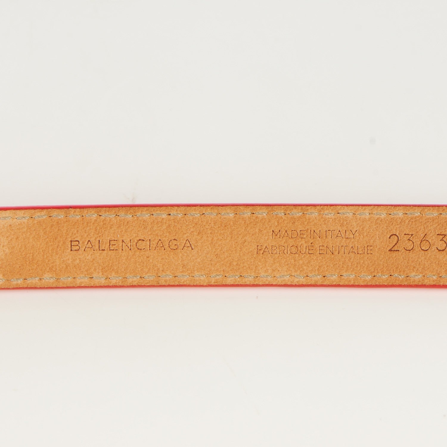 Balenciaga Matte Goatskin Rubber Covered Classic Hardware Triple Tour M Bracelet Rouge Coquelicot 6 of 7