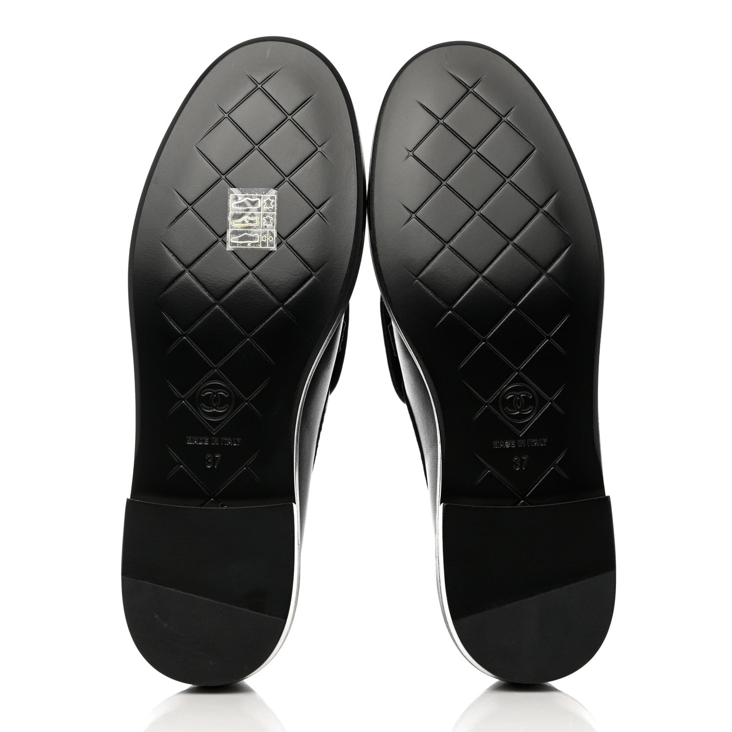 Lambskin Quilted CC Turnlock Loafers 37 Black