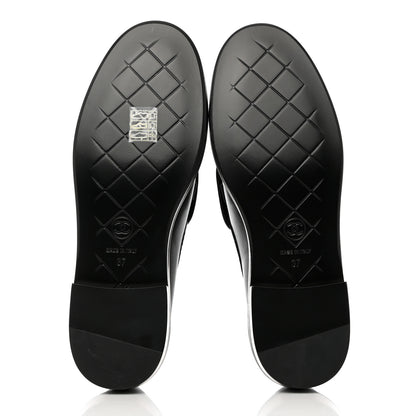 Chanel Lambskin Quilted CC Turnlock Loafers 37 Black 5 of 9