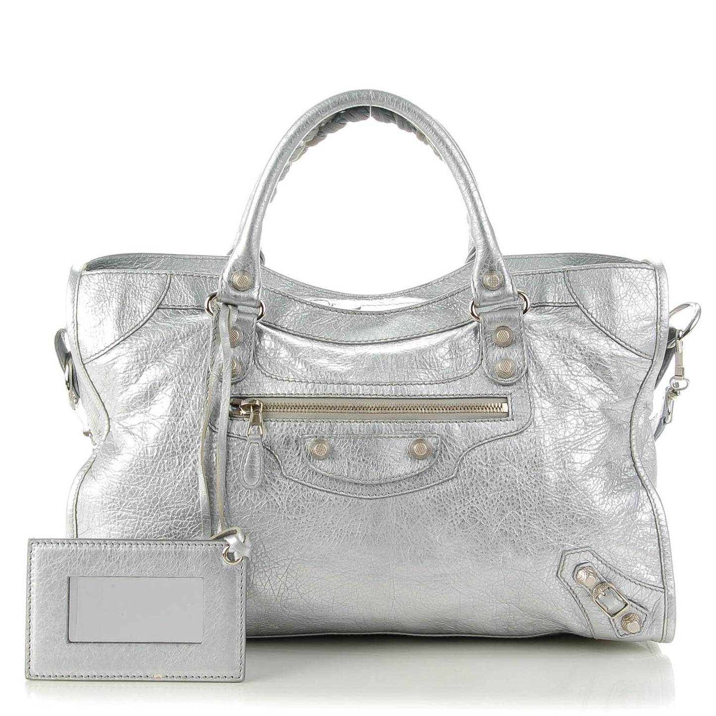 Agneau Giant 12 Silver Hardware City Gris Aluminum