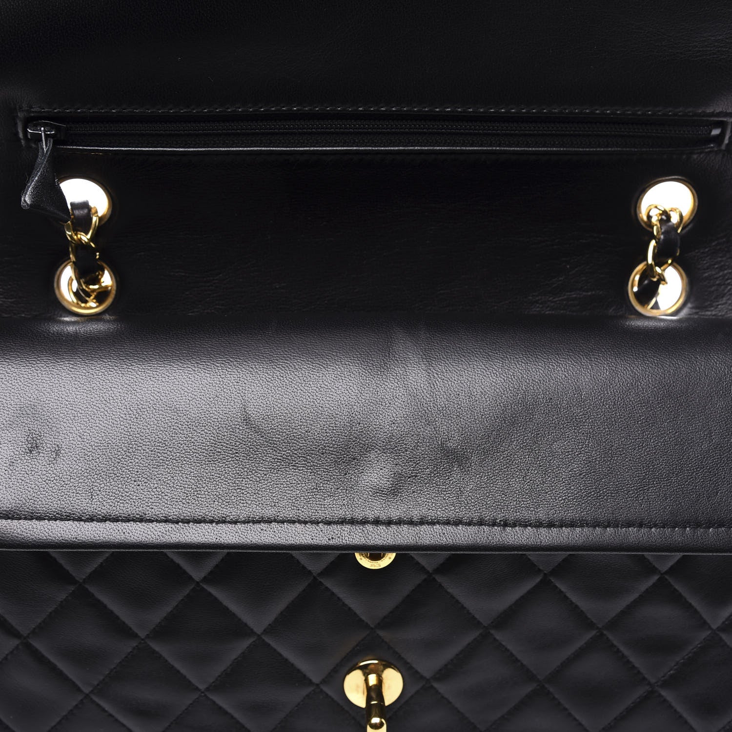 Chanel Lambskin Quilted Medium Double Flap Black 6 of 11