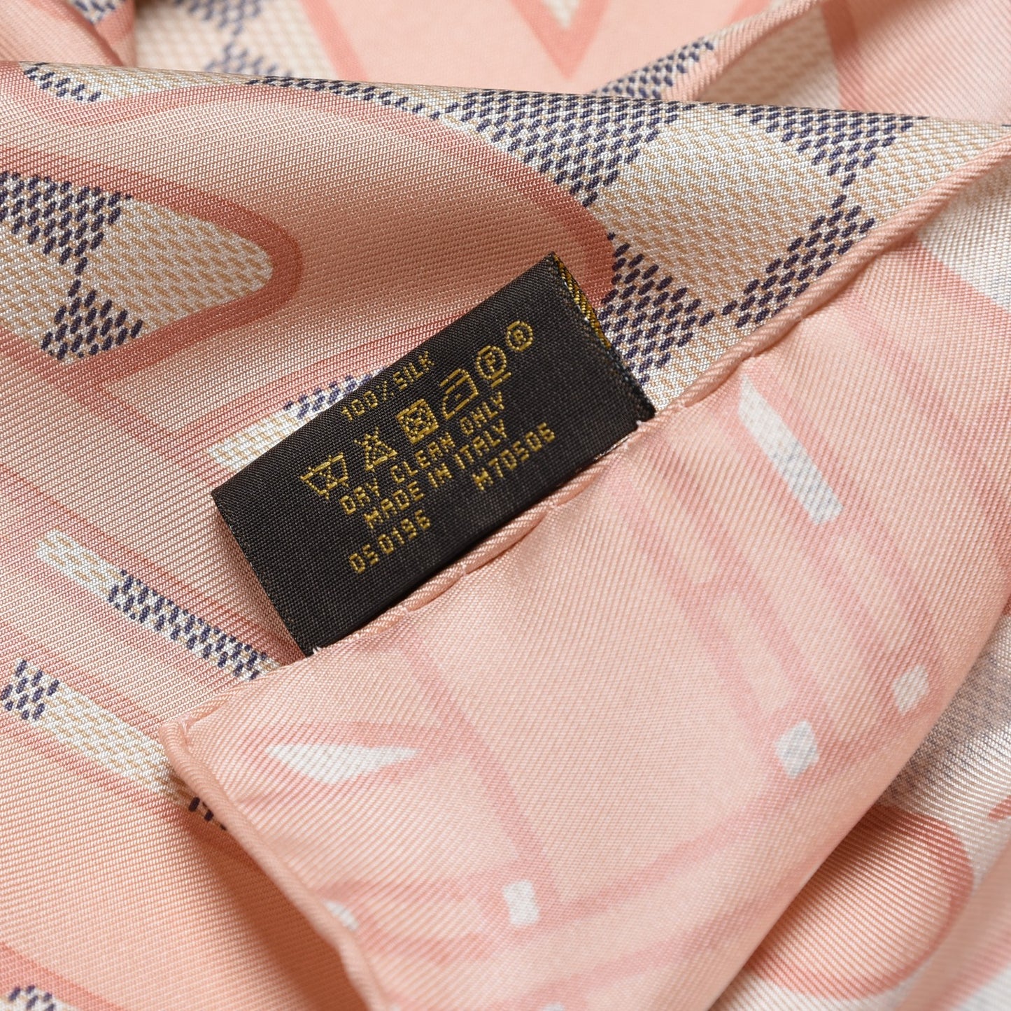 Silk Damier Azur Tahitienne Square Scarf