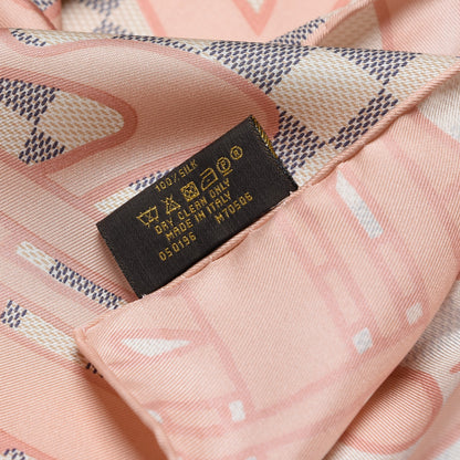 Louis Vuitton Silk Damier Azur Tahitienne Square Scarf 5 of 5
