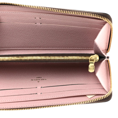 Louis Vuitton Damier Ebene Clemence Wallet Rose Ballerine 5 of 7