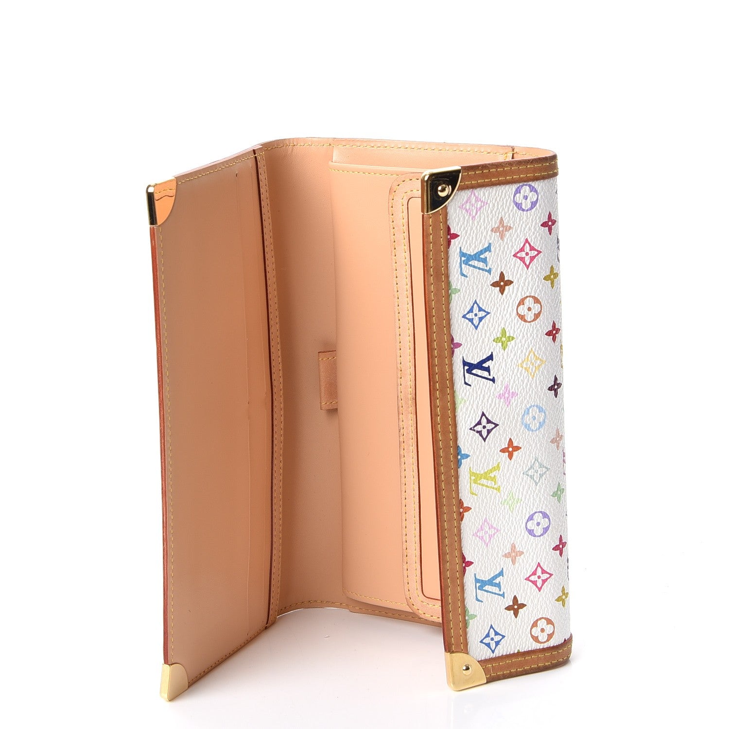 Louis Vuitton Monogram Multicolor Porte Tresor International Wallet White 5 of 9