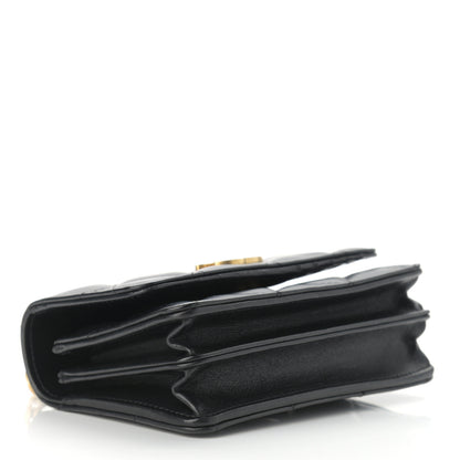 Chanel Lambskin Enamel Quilted Pending CC Clutch With Chain Black 3 of 8
