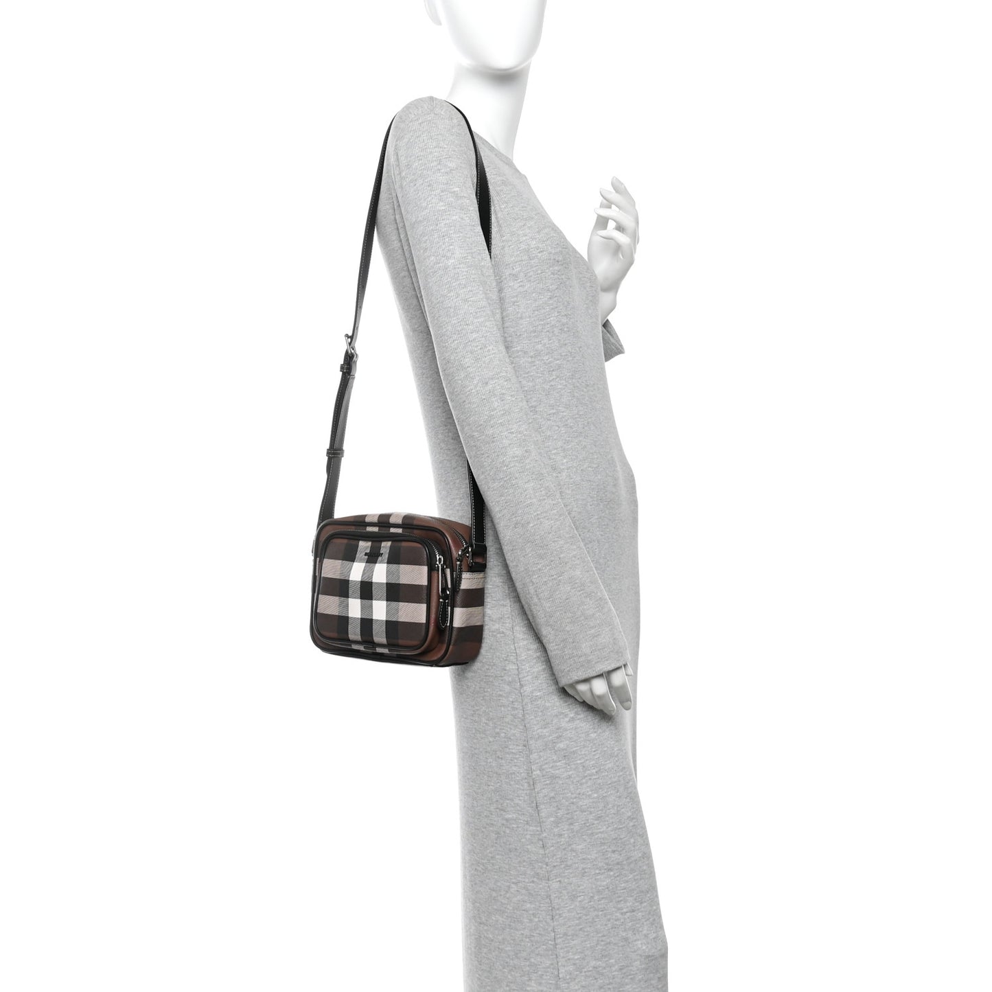 Canvas Check Paddy Messenger Birch Brown