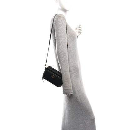 Christian Dior Grained Calfskin Caro Double Pouch Black 2 of 9
