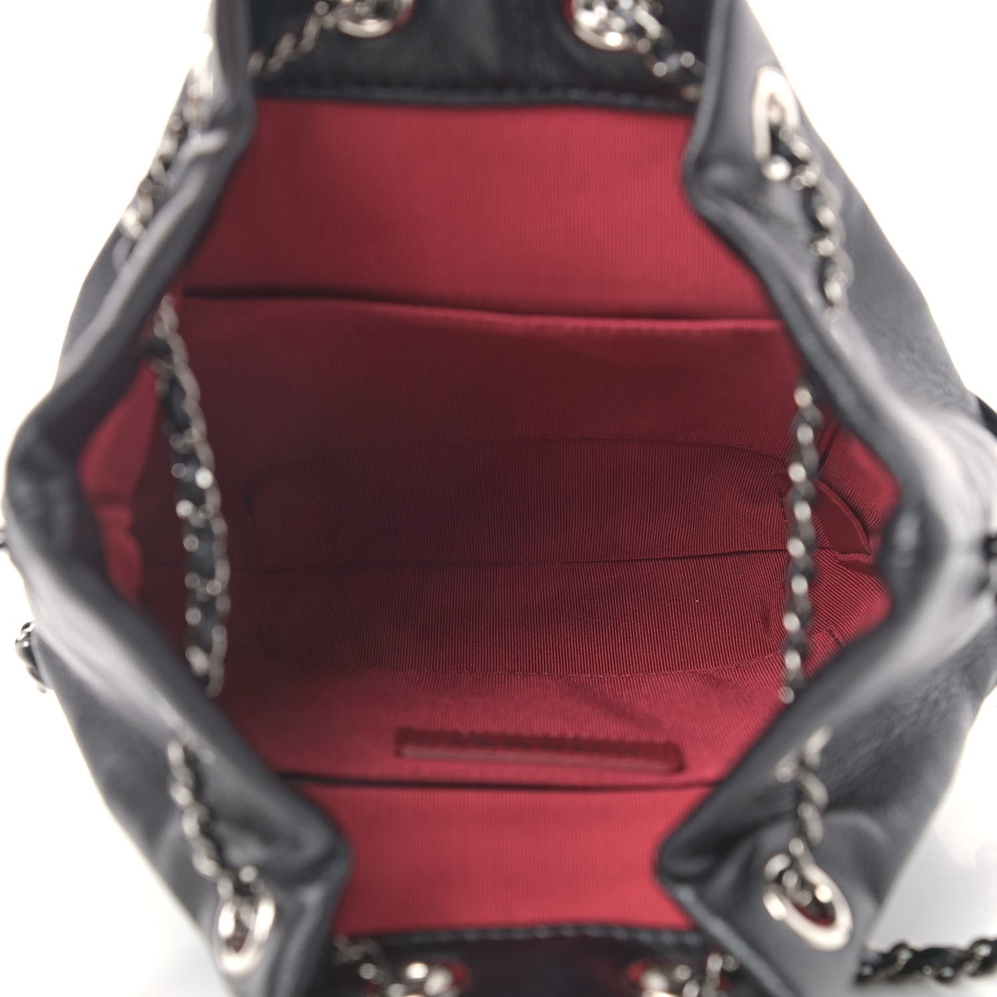 Calfskin Quilted Small Gabrielle Bucket Black