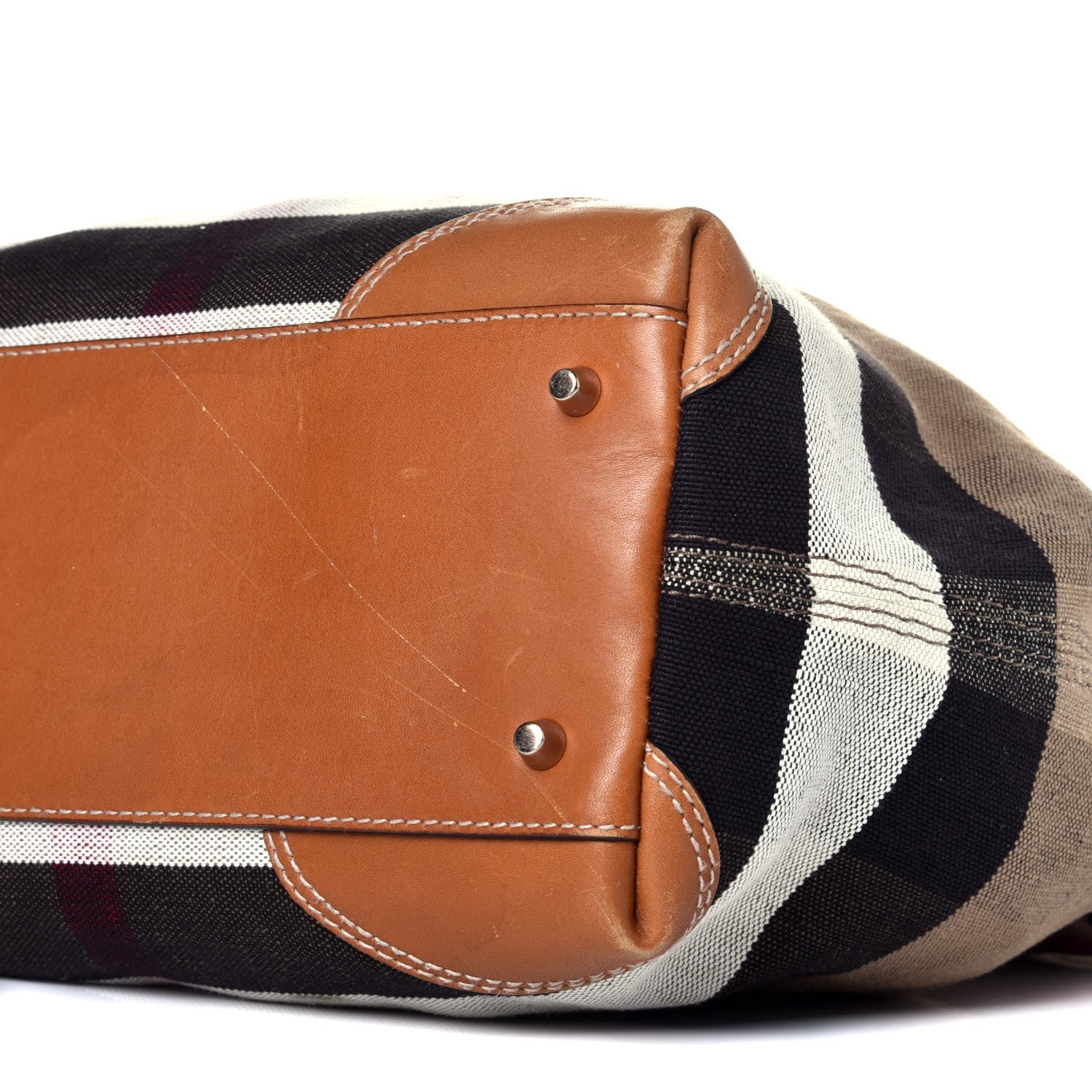 Burberry Canvas Mega Check Medium Maidstone Saddle Brown 8 of 10