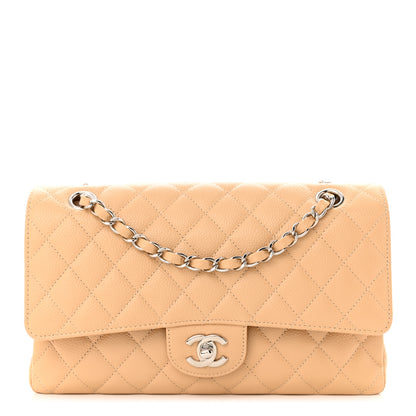 Chanel Caviar Quilted Medium Double Flap Beige 1 of 11