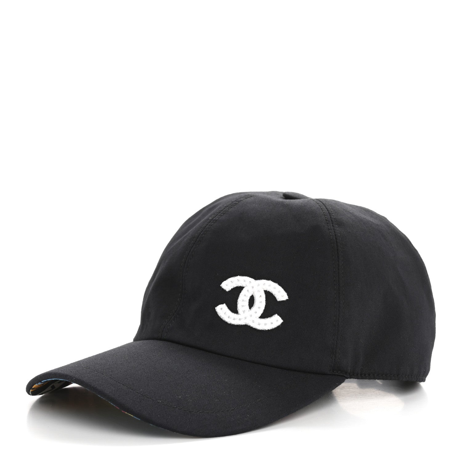 Chanel Cotton Sequin CC Cap Hat Black 1 of 9
