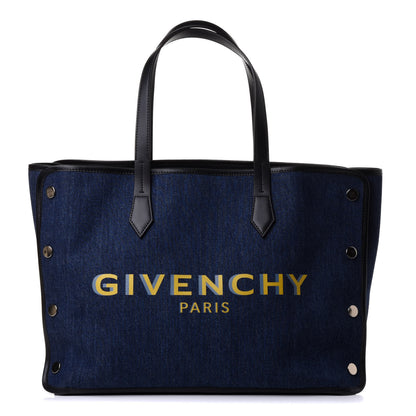 Givenchy Denim Medium Logo Bond Shopper Tote Blue 1 of 4