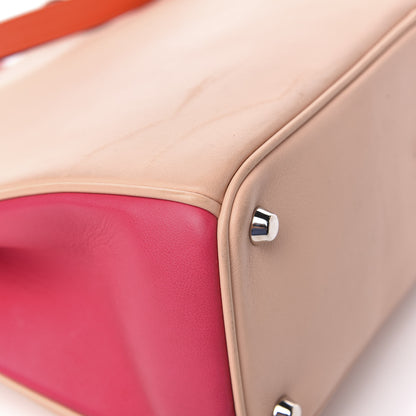 Christian Dior Smooth Calfskin Medium Tri-Color Diorissimo Tote Pink Fuchsia Orange 11 of 12