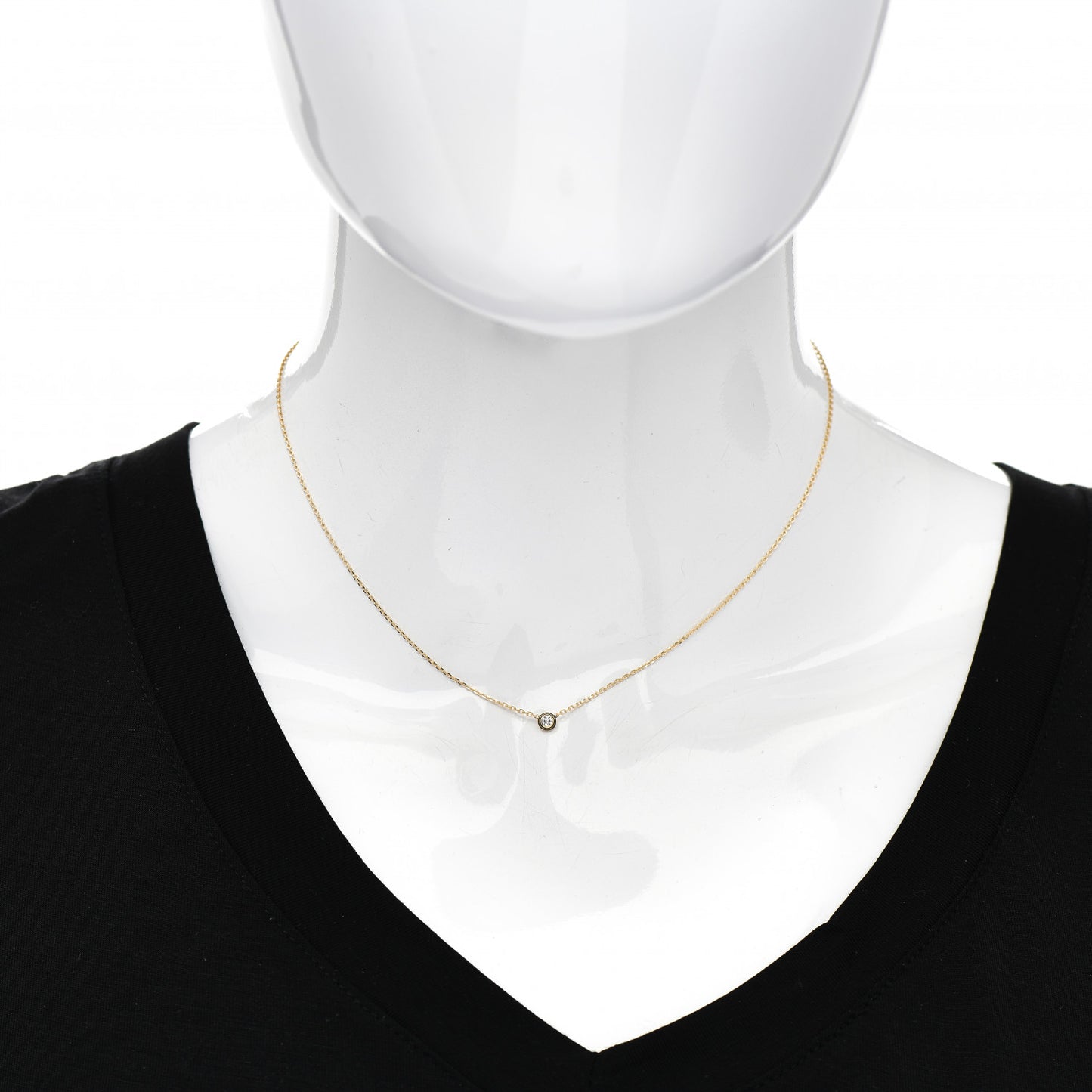 18K Yellow Gold Diamond XS D'Amour Pendant Necklace