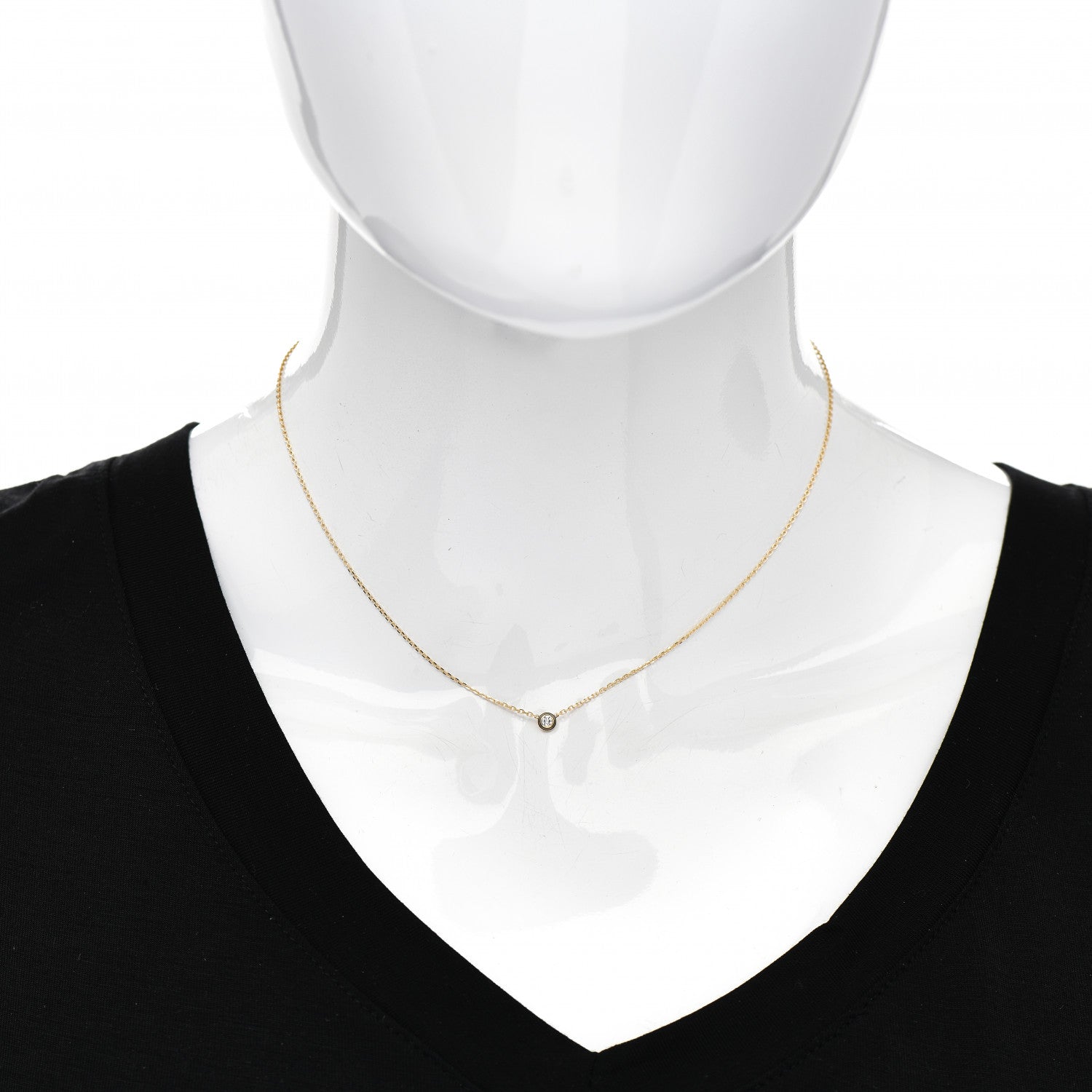 Cartier 18K Yellow Gold Diamond XS D'Amour Pendant Necklace 2 of 4