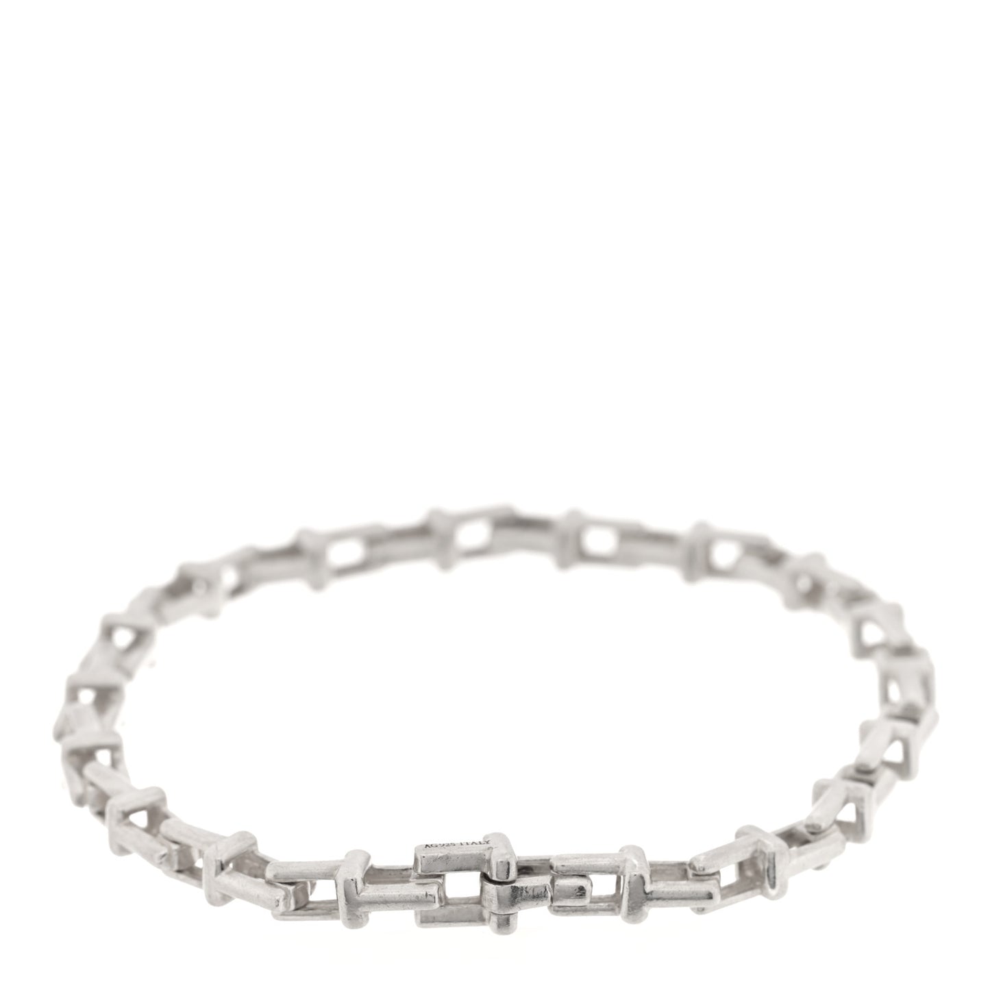 Sterling Silver T Link Chain Bracelet